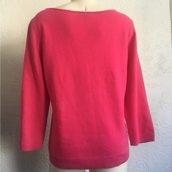 Talbots pure 100%cashmere pink sweater Large - Picture 3 of 9